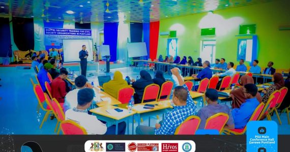 Bareedo Platform conducted digital security training for more than 70 civil society organizations, human rights defenders and activists in Garowe, Puntland, Somalia